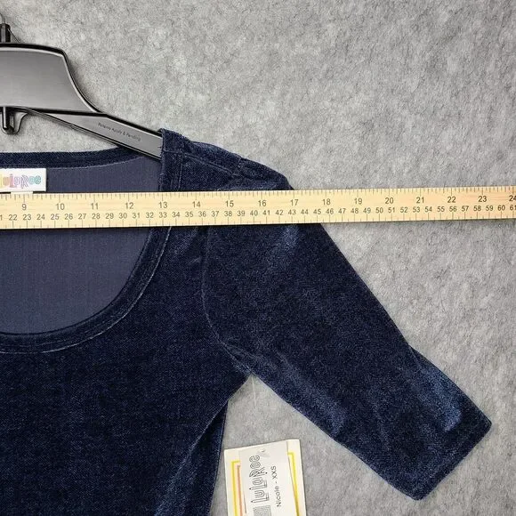 Brand NEW LuLaRoe Nicole XXS Dress‎ Dark Blue Velvet - Picture 7 of 9